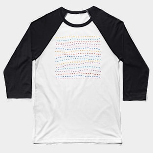 Colorful Pastel Dashes -  Rainbow Pencil Lines in Light Background Baseball T-Shirt